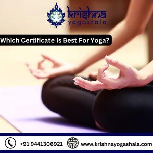 Which Certificate Is Best For Yoga?